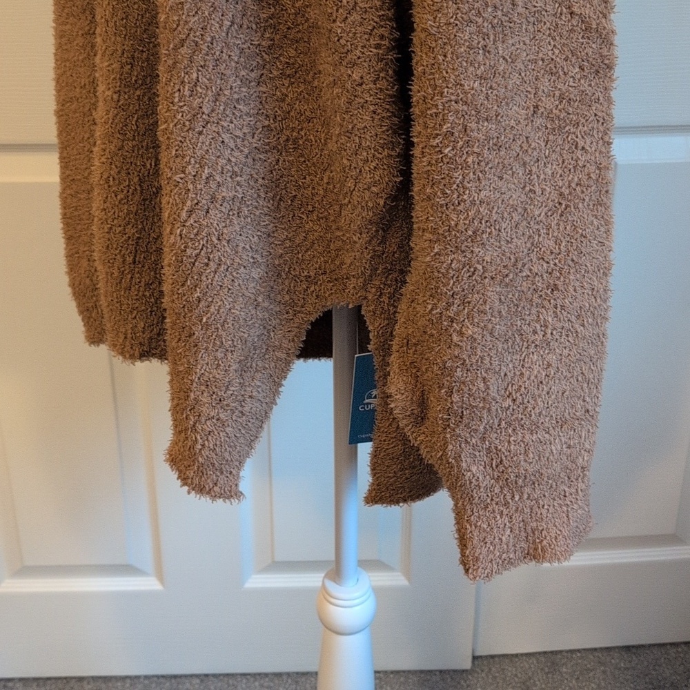Cupshe Fuzzy Brown Cowl Neck Two Piece Tunic Sweater - Picture 4 of 10